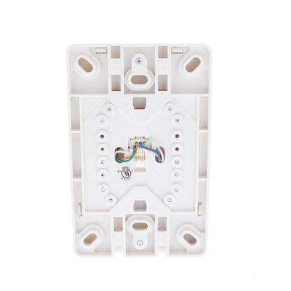 Cooper 3521-6W White 1-Gang 6-Conductor Phone Jack Wall Mounting Plate Type 630A