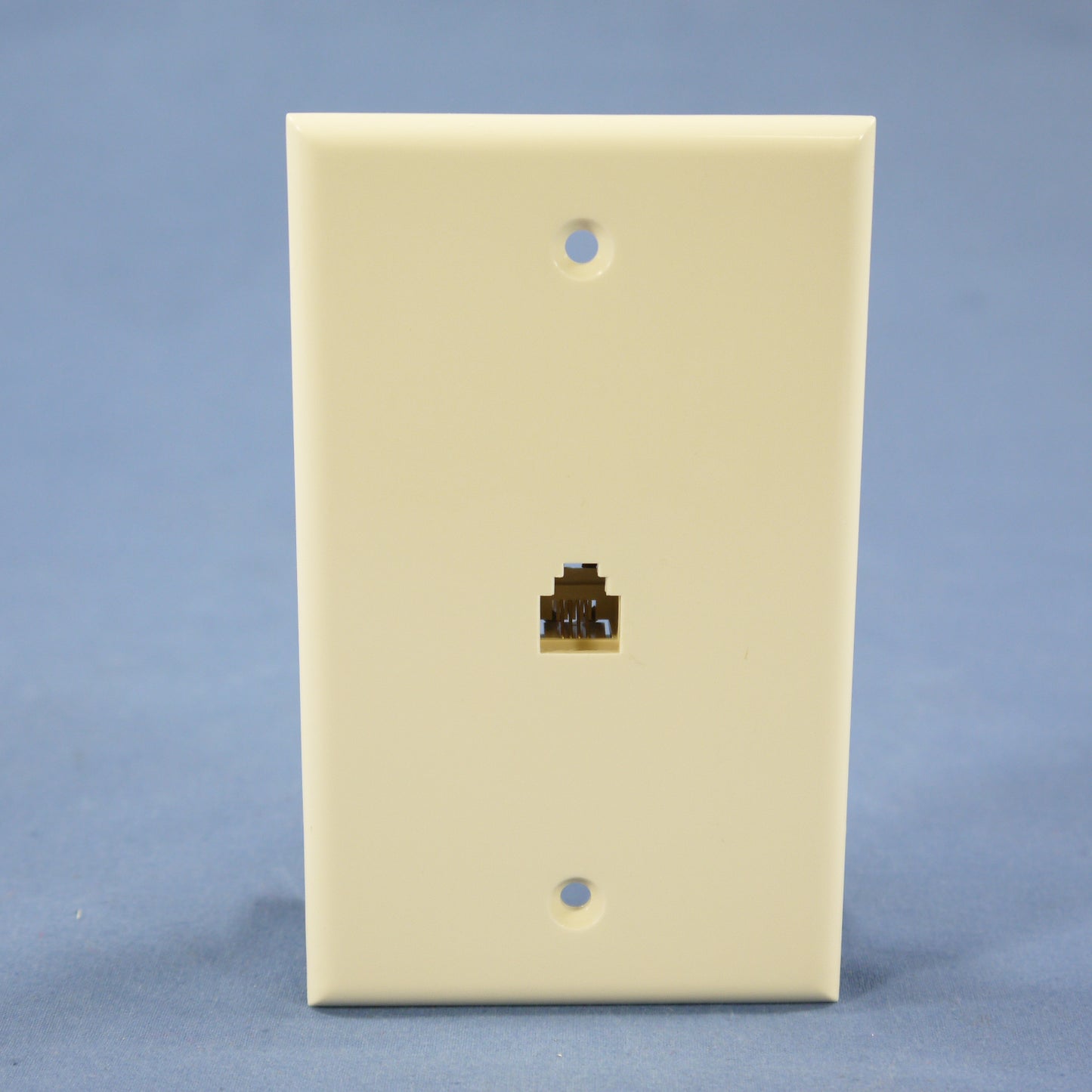 Cooper 3532-4A Almond 1-Gang Telephone Jack Wallplate 4-Conductor Flush Mount