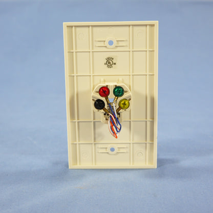 Cooper 3532-4A Almond 1-Gang Telephone Jack Wallplate 4-Conductor Flush Mount