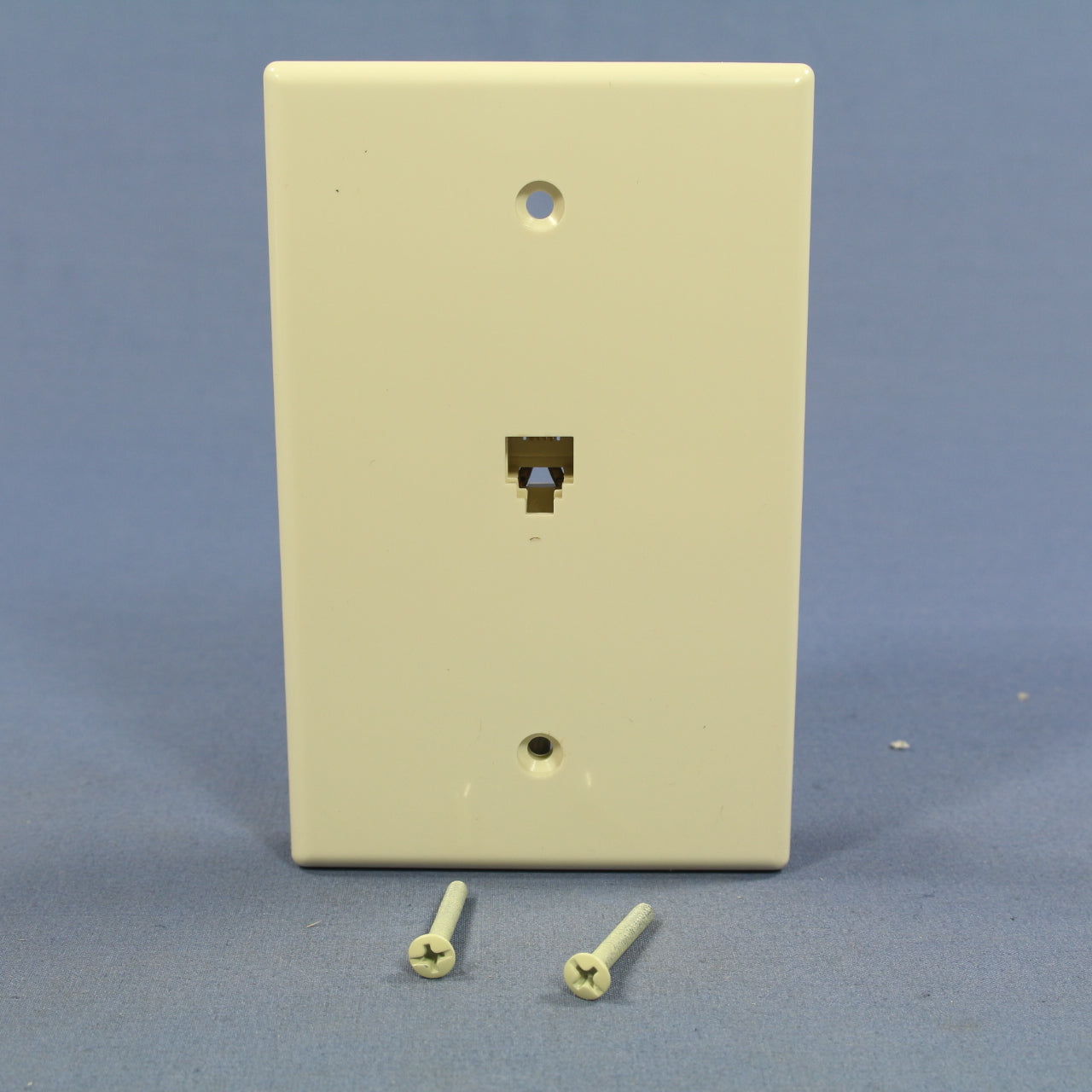 Cooper 3533-4LA Light Almond 1-Gang 4-Wire Phone Jack Mid-Size Cover Flush Mount