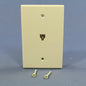 Cooper 3533-4LA Light Almond 1-Gang 4-Wire Phone Jack Mid-Size Cover Flush Mount