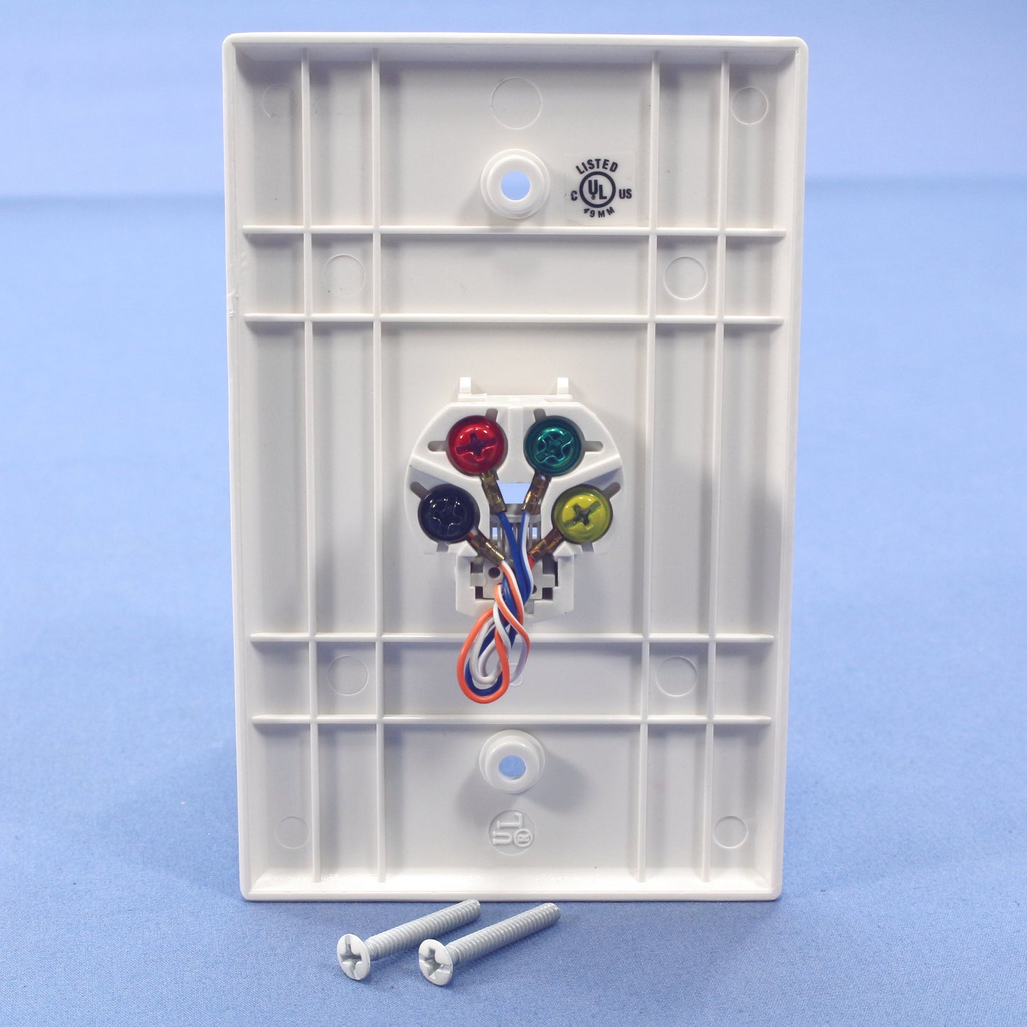 Cooper 3533-4W White 1-Gang 4-Wire Phone Jack Mid-Size Flush Mount Covers 15pcs