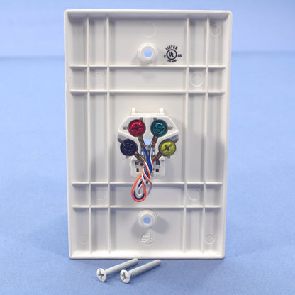 Cooper 3533-4W White 1-Gang 4-Wire Phone Jack Mid-Size Flush Mount Covers 15pcs