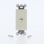 Cooper 3560-4A Almond Flush 4-Wire Decorator Modular Telephone Jack Cover Insert