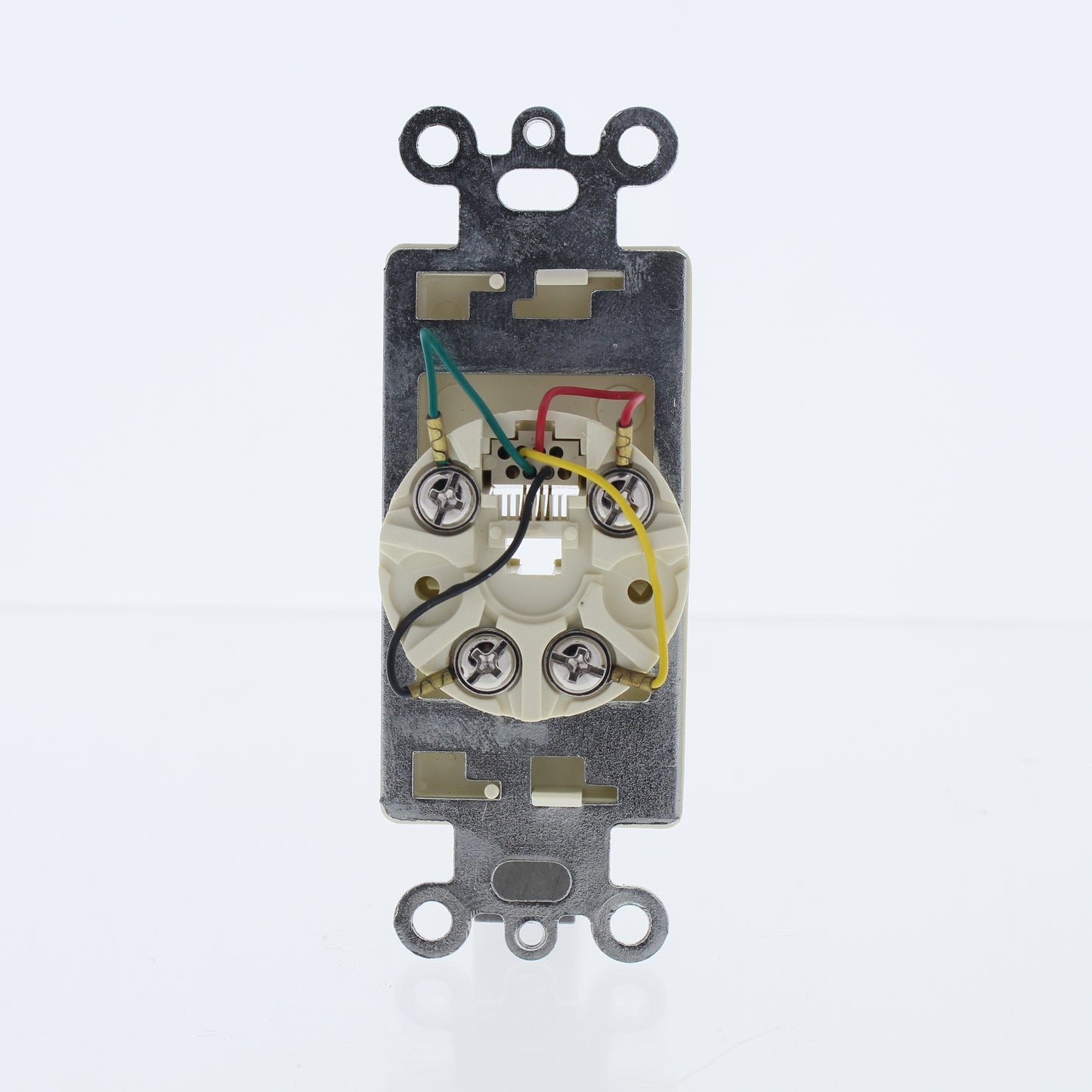 Cooper 3560-4A Almond Flush 4-Wire Decorator Modular Telephone Jack Cover Insert