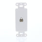 Cooper 3560-4W White 1-Gang Plastic 4-Wire Decorator Modular Phone Jack Cover