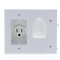 Cooper 35MRW White Recessed Multimedia Cable Plate w/Single Receptacle 15A 125V