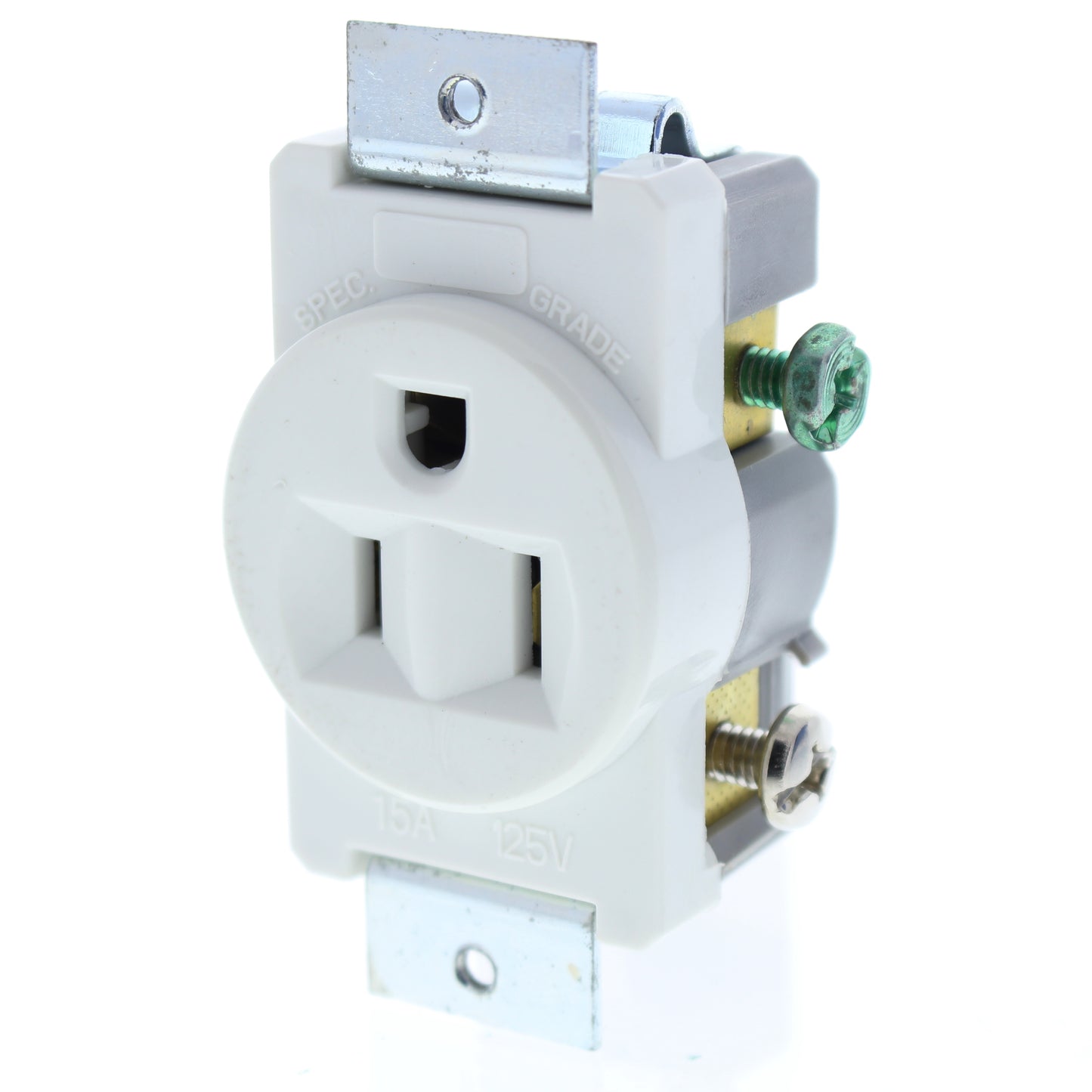 Cooper 35MRW White Recessed Multimedia Cable Plate w/Single Receptacle 15A 125V