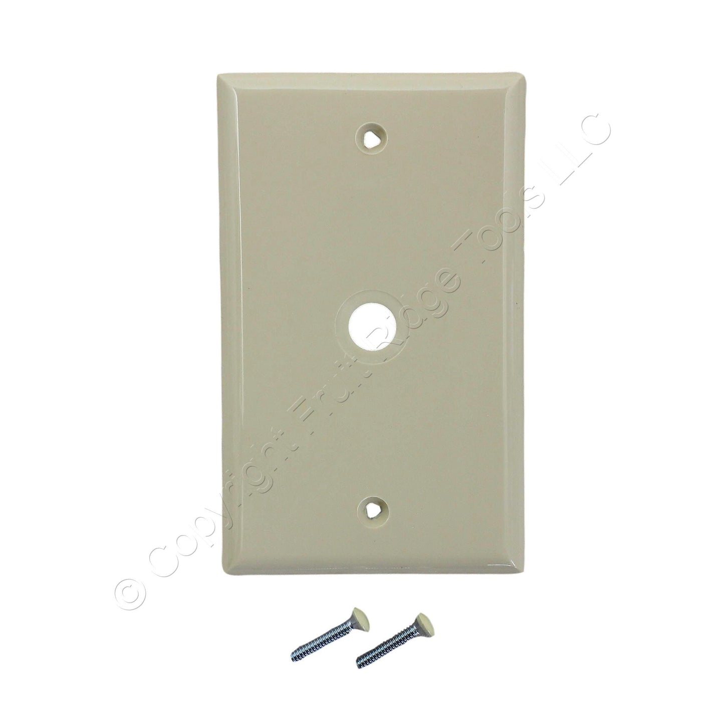 Cooper 5128V Ivory 1-Gang Telephone .38 Hole Coaxial Cable Nylon Wallplate Cover