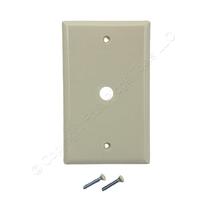 Cooper 5128V Ivory 1-Gang Telephone .38 Hole Coaxial Cable Nylon Wallplate Cover