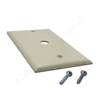 Cooper 5128V Ivory 1-Gang Telephone .38 Hole Coaxial Cable Nylon Wallplate Cover