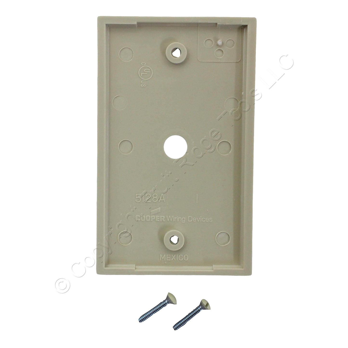 Cooper 5128V Ivory 1-Gang Telephone .38 Hole Coaxial Cable Nylon Wallplate Cover