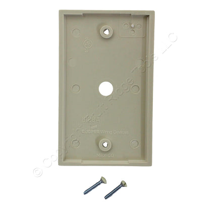 Cooper 5128V Ivory 1-Gang Telephone .38 Hole Coaxial Cable Nylon Wallplate Cover