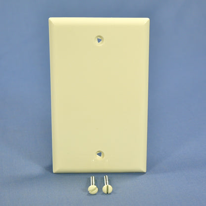 Cooper 5129A Almond 1-Gang Blank Unbreakable Nylon Wallplate Cover Standard Size
