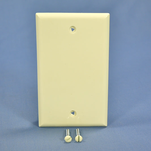 Cooper 5129A Almond 1-Gang Blank Unbreakable Nylon Wallplate Cover Standard Size