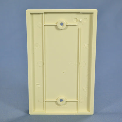 Cooper 5129A Almond 1-Gang Blank Unbreakable Nylon Wallplate Cover Standard Size