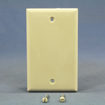 Cooper 5129LA Lt Almond 1-Gang Blank Unbreakable Nylon Wallplate Cover Box Mount