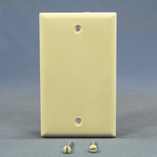 Cooper 5129LA Lt Almond 1-Gang Blank Unbreakable Nylon Wallplate Cover Box Mount