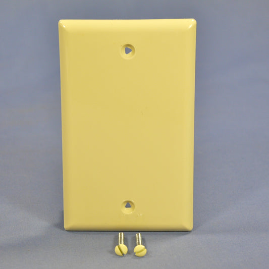 Cooper 5129V Ivory 1-Gang Blank Unbreakable Nylon Wallplate Cover Box Mount