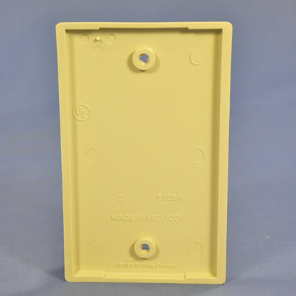 Cooper 5129V Ivory 1-Gang Blank Unbreakable Nylon Wallplate Cover Box Mount