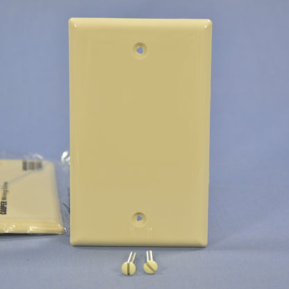Cooper 5129V Ivory 1-Gang Blank Thermoplastic Unbreakable Nylon Wallplate 3-Pack