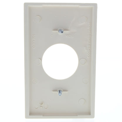 Cooper 5131LA Light Almond 1-Gang 1.406" Hole Receptacle Unbreakable Nylon Cover