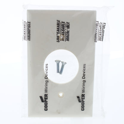 Cooper 5131LA Light Almond 1-Gang 1.406" Hole Receptacle Unbreakable Nylon Cover
