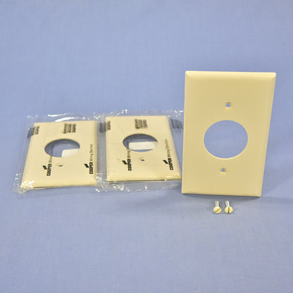 Cooper 5131V Ivory 1-Gang 1.406 Receptacle Unbreakable Nylon Wallplate Cover 3pc