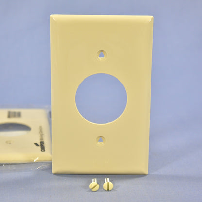 Cooper 5131V Ivory 1-Gang 1.406 Receptacle Unbreakable Nylon Wallplate Cover 3pc