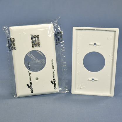 Cooper 5131W White 1-Gang Single 1.406" Receptacle Nylon Wallplate Covers 15pcs
