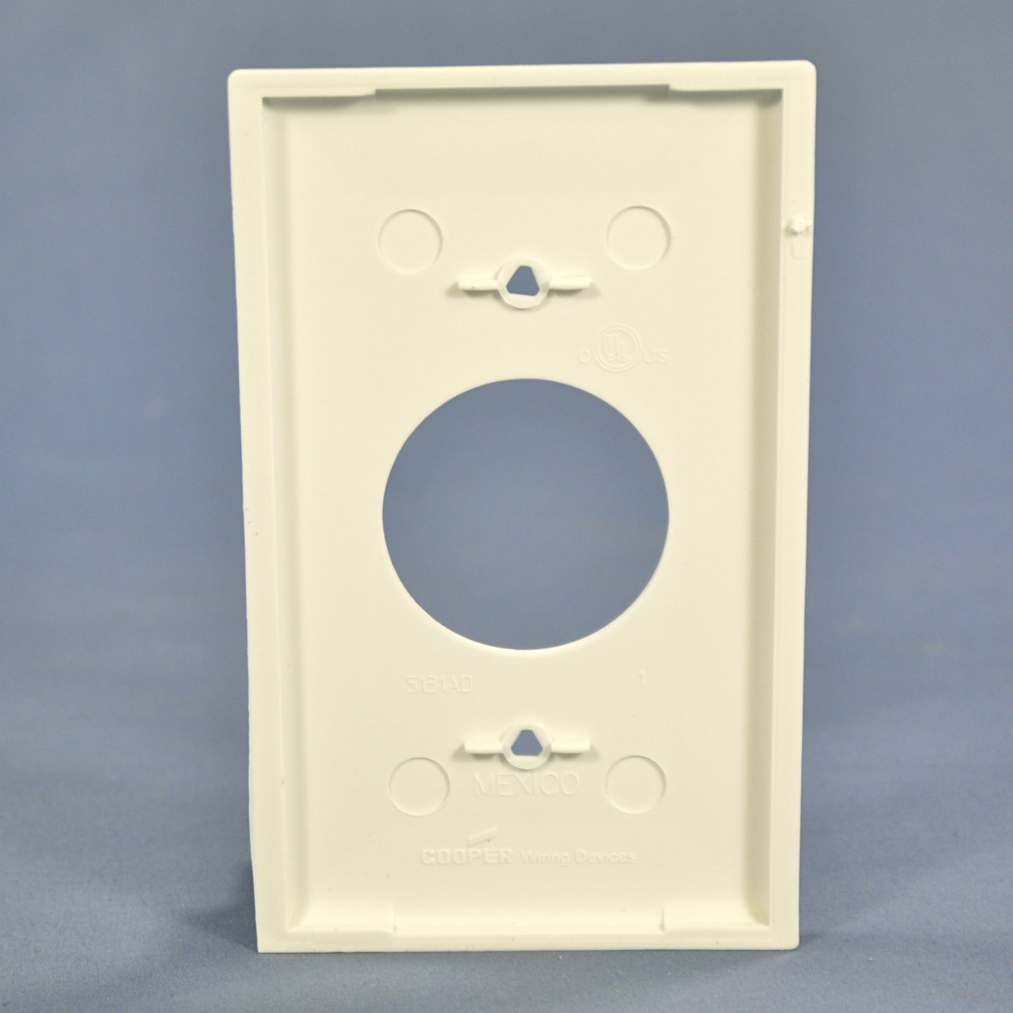 Cooper 5131W White 1-Gang 1.406" Receptacle Unbreakable Nylon Wallplate Cover