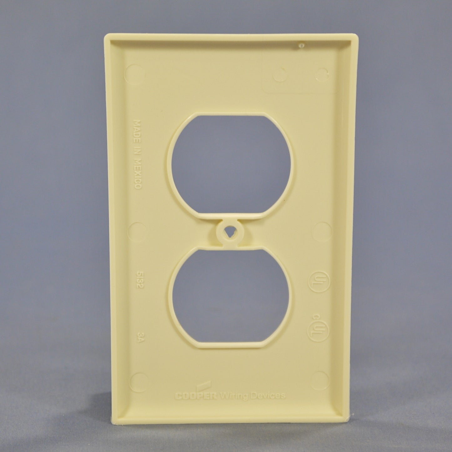 Cooper Almond Unbreakable Thermoplastic Nylon Receptacle Wallplate Cover 5132A