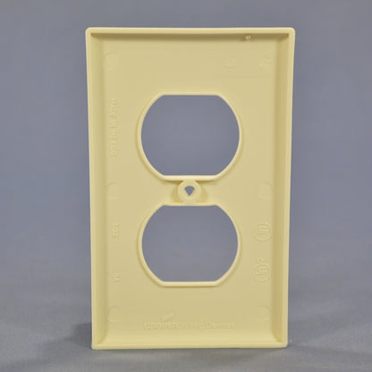 Cooper Almond Unbreakable Thermoplastic Nylon Receptacle Wallplate Cover 5132A