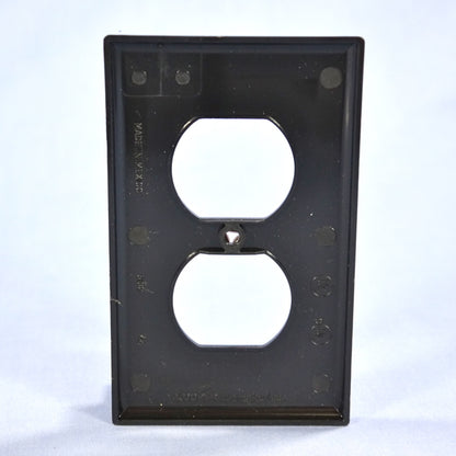 Cooper 5132BK Black 1-Gang Duplex Outlet Unbreakable Nylon Standard Wallplate