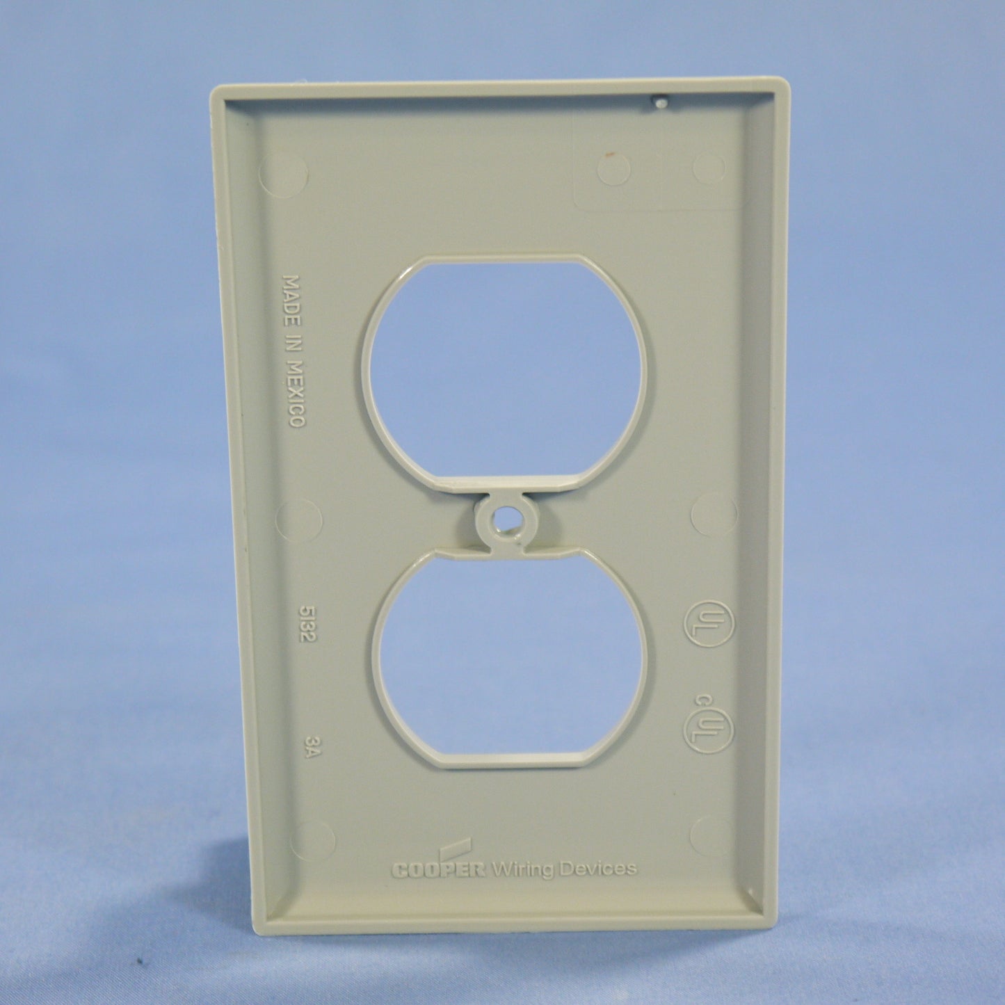 Cooper Gray Unbreakable Thermoplastic Nylon Receptacle Wallplate Cover 5132GY