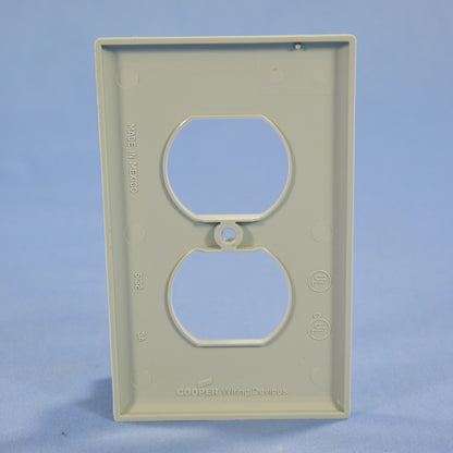 Cooper Gray Unbreakable Thermoplastic Nylon Receptacle Wallplate Cover 5132GY