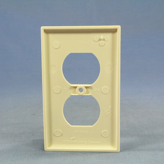 Cooper 5132LA Light Almond 1-Gang Receptacle Nylon Wallplate Duplex Outlet Cover