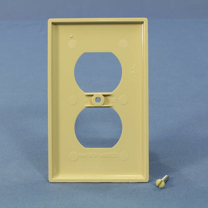 Cooper 5132V Ivory 1-Gang Duplex Receptacle Nylon Wallplates Outlet Cover 10pcs