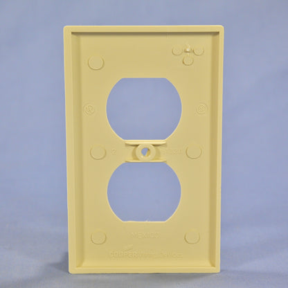 Cooper 5132V Ivory 1-Gang Duplex Receptacle Outlet Unbreakable Nylon Wallplate