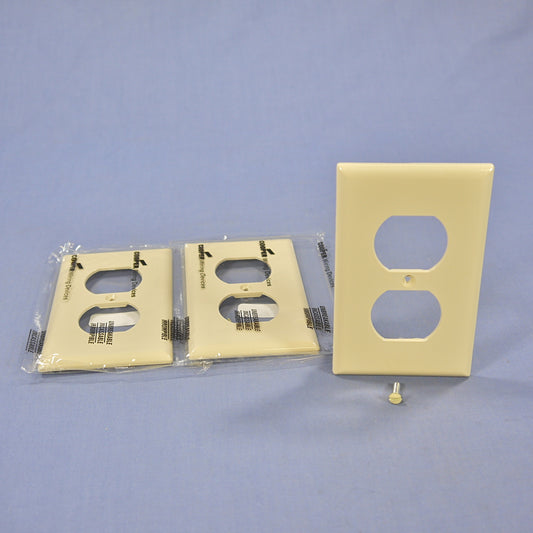 Cooper 5132V Ivory 1-Gang Duplex Receptacle Nylon Wallplate Outlet Covers 3pcs