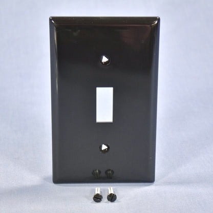 Cooper 5134BK Black 1-Gang Toggle Switch Unbreakable Nylon Standard Wallplate