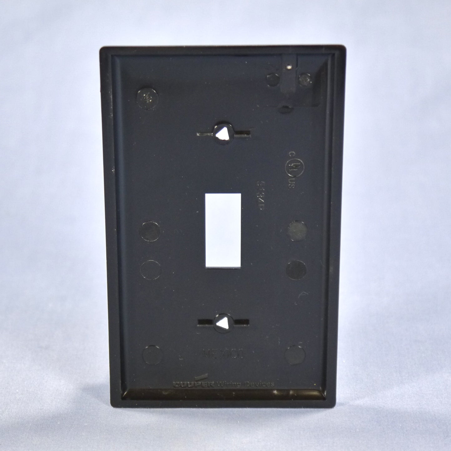 Cooper 5134BK Black 1-Gang Toggle Switch Unbreakable Nylon Standard Wallplate