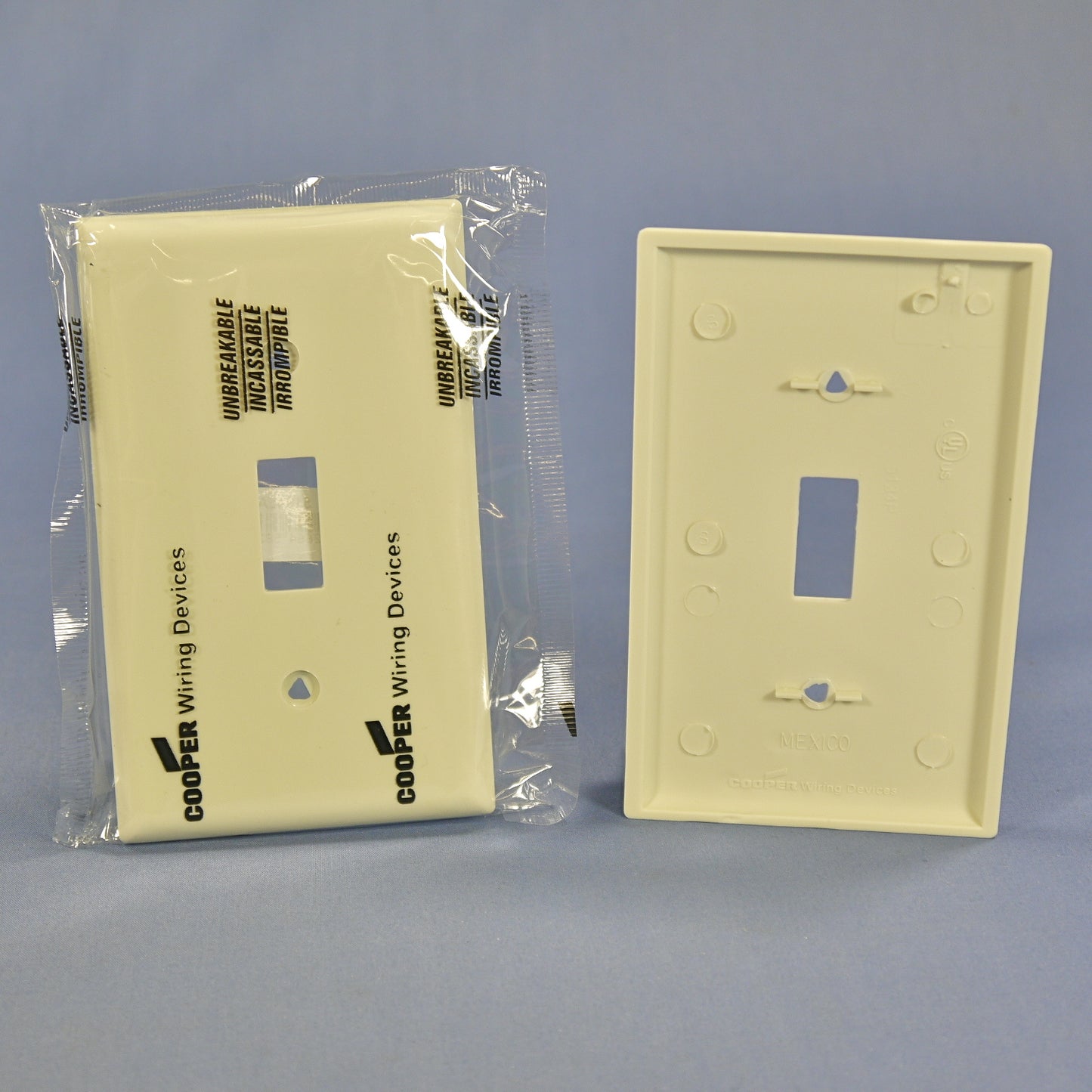 Cooper 5134LA Light Almond 1-Gang Toggle Switch Cover Nylon Wallplates 15-Pack