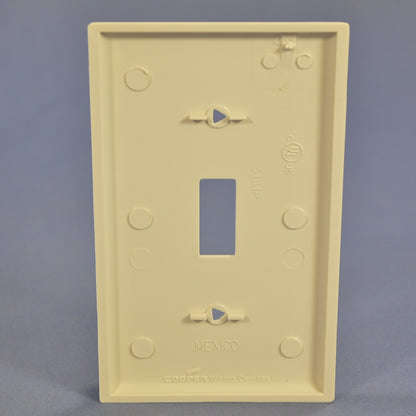 Cooper 5134LA Light Almond 1-Gang Toggle Unbreakable Standard Wallplate Cover