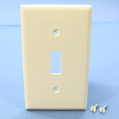 Cooper 5134LA Light Almond 1-Gang Toggle Switch Unbreakable Nylon Wallplate 4pcs