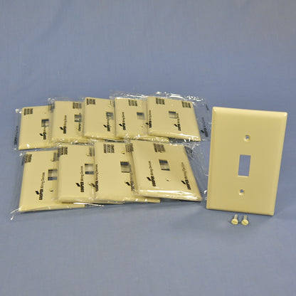 Cooper 5134V Ivory 1-Gang Toggle Switch Cover Nylon Wallplate Unbreakable 10pcs