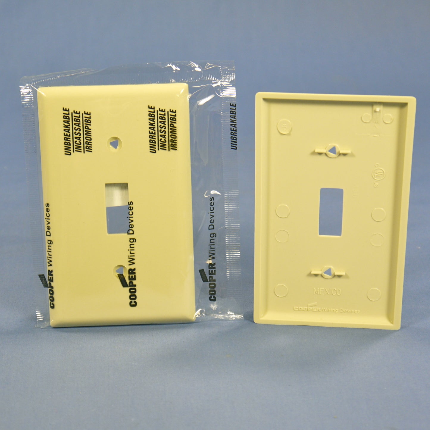 Cooper 5134V Ivory 1-Gang Toggle Switch Cover Nylon Wallplate Unbreakable 10pcs