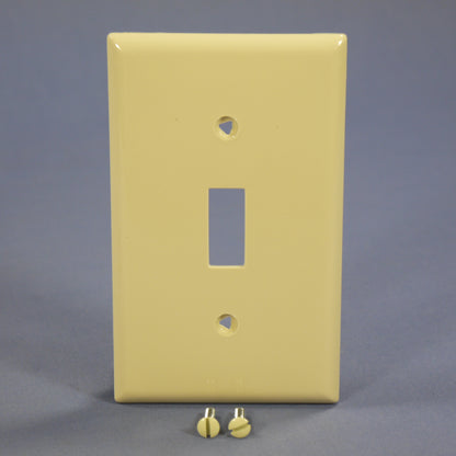 Cooper 5134V Ivory 1-Gang Toggle Switch Cover Nylon Wallplate Standard Size