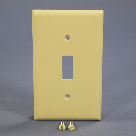 Cooper 5134V Ivory 1-Gang Toggle Switch Cover Nylon Wallplate Standard Size
