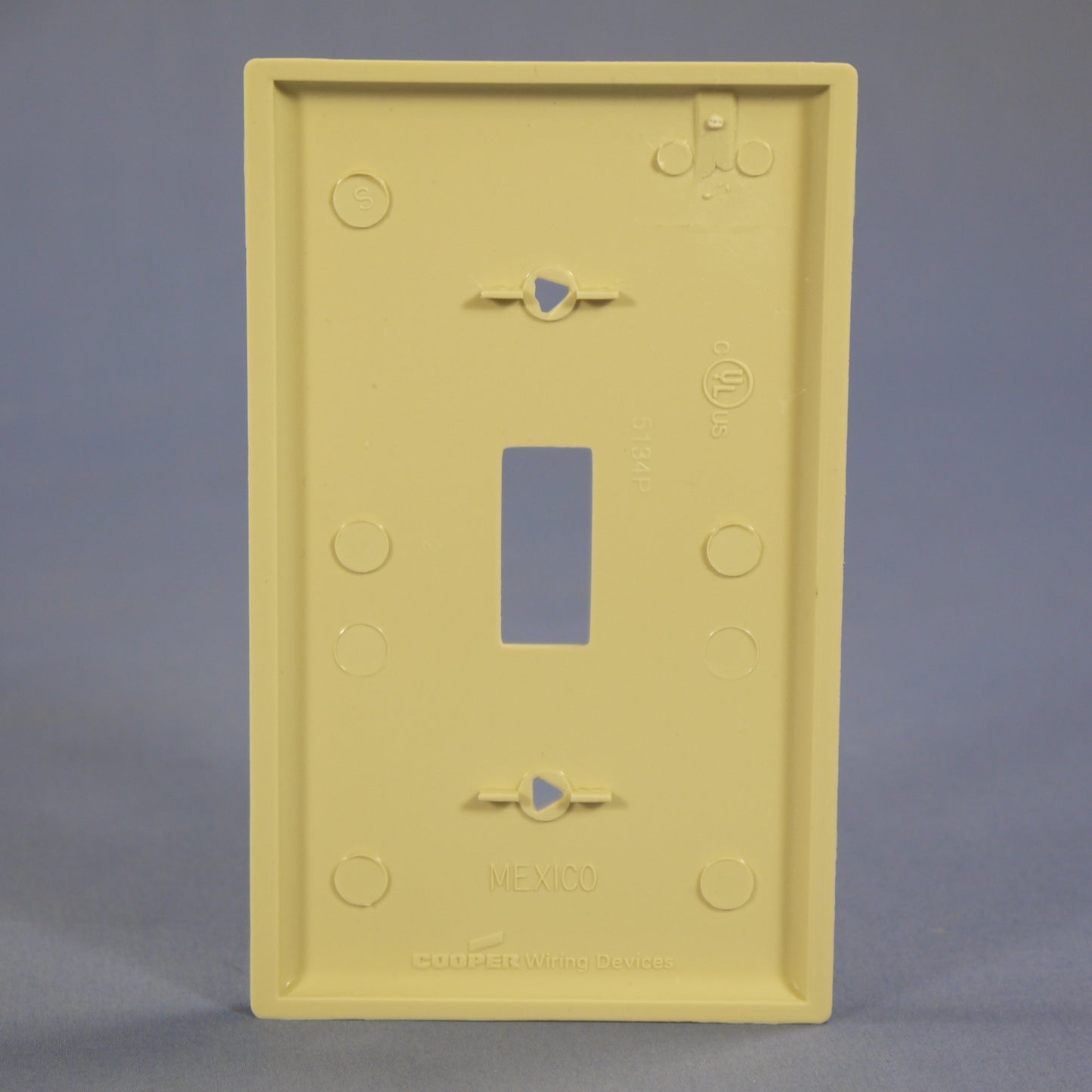 Cooper 5134V Ivory 1-Gang Toggle Switch Cover Nylon Wallplate Standard Size